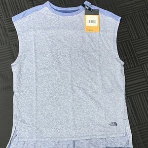 The North Face Heathered Blue Sleeveless Shirt